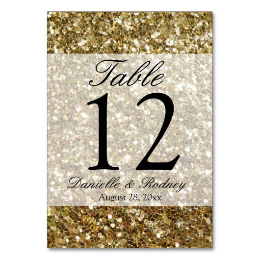 Elegant Gold Glitter Printing Wedding Kaart (Voorkant)