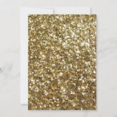 Elegant Gold Glitter Printing Wedding Kaart (Achterkant)