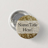 Elegant Gold Glitter Printing Wedding Ronde Button 3,2 Cm (Voorkant /achterkant)