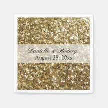 Elegant Gold Glitter Printing Wedding