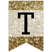 Elegant Gold Glitter Printing Wedding Vlaggetjes (Eerste vlag)