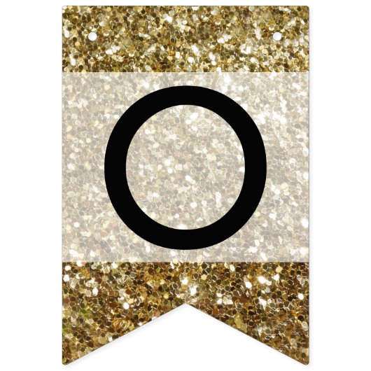 Elegant Gold Glitter Printing Wedding Vlaggetjes (Derde vlag)