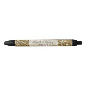 Elegant Gold Glitter Printing Wedding Zwarte Inkt Pen (Voorkant)