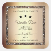 Elegant Gold Glitter Product Packaging Labels (Voorkant)