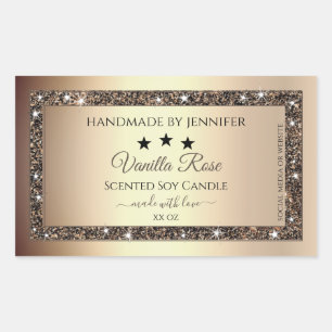 Elegant Gold Glitter Product Packaging Labels