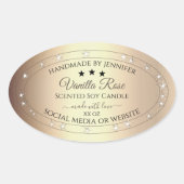 Elegant Gold Glitter Product Packaging Labels (Voorkant)