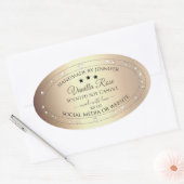 Elegant Gold Glitter Product Packaging Labels (Envelop)