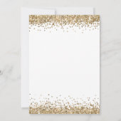 Elegant Gold Glitter Quinceañera 15e partij Kaart (Achterkant)