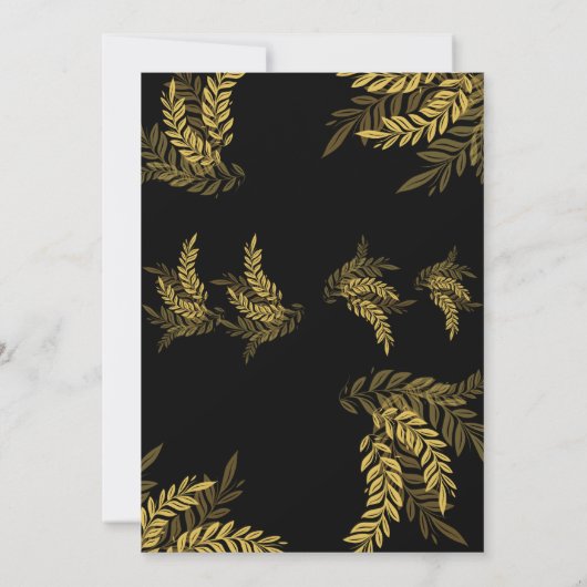 Elegant Gold Glitter Quinceañera 25ste deel bruilo Kaart (Achterkant)