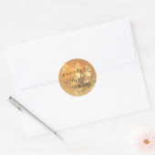 Elegant Gold Glitter Ronde Sticker (Envelop)