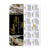 Elegant Gold Glitter Script 2 Foto Opslaan van de Magneet (Verticaal)