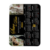 Elegant Gold Glitter Script 2 Foto Opslaan van de Magneet (Verticaal)