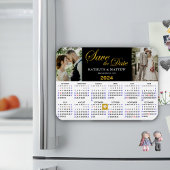 Elegant Gold Glitter Script 2 Foto Opslaan van de Magneet