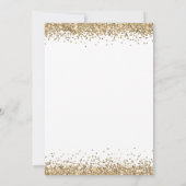 Elegant Gold Glitter Script Engagement Party Kaart (Achterkant)