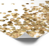 Elegant Gold Glitter Script Welkom bij Baby shower Poster (Hoek)