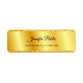 Elegant Gold Glitter Search Hand Script Sjabloon Etiket (Voorkant)