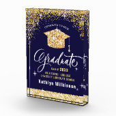 Elegant Gold Glitter Sparging Afstuderen Fotoblokken (Rechts)