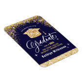Elegant Gold Glitter Sparging Afstuderen Magneet (Rechterzijde)