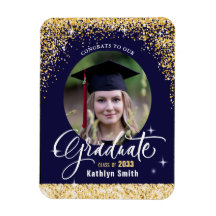 Elegant Gold Glitter Sparking Afstuderen Foto