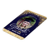 Elegant Gold Glitter Sparking Afstuderen Foto Magneet (Linkerzijde)