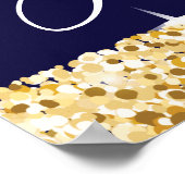 Elegant Gold Glitter Sparking Afstuderen Foto Poster (Hoek)