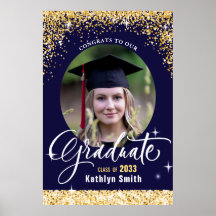Elegant Gold Glitter Sparking Afstuderen Foto