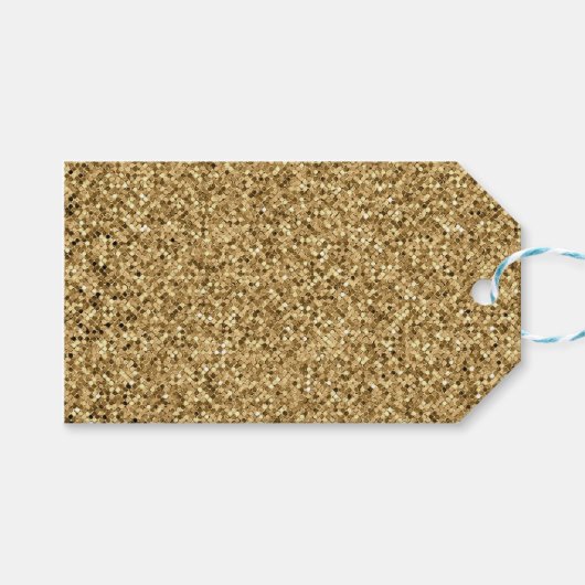 Elegant Gold Glitter Sparkle Cadeaulabel (Voorkant (Horizontaal))
