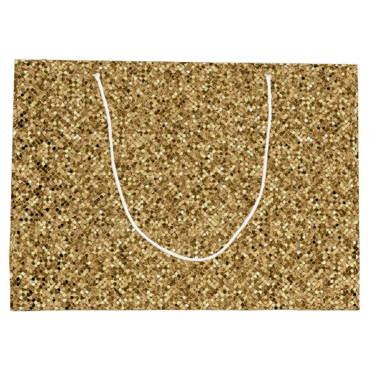 Elegant Gold Glitter Sparkle Groot Cadeauzakje (Achterkant)