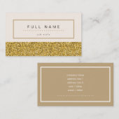 Elegant Gold Glitter Sparkles Visitekaartjes (Voorkant / Achterkant)