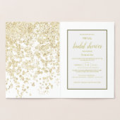 Elegant Gold Glitter Sparkly Virtual Vrijgezellenf Folie Kaarten (Binnen)