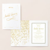 Elegant Gold Glitter Sparkly Virtual Vrijgezellenf Folie Kaarten (Display)