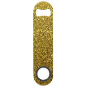 Elegant Gold Glitter Speed Flessenopener (Achterkant)