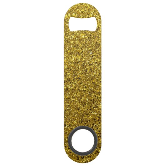 Elegant Gold Glitter Speed Flessenopener (Achterkant)