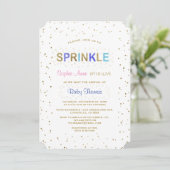 Elegant Gold Glitter SPRINKLE Boy Baby shower Kaart (Staand voorkant)