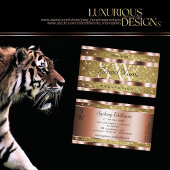 Elegant Gold Glitter Stars Monogram Roos Golden Visitekaartje