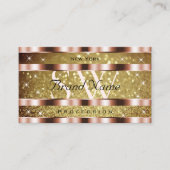 Elegant Gold Glitter Stars Monogram Roos Golden Visitekaartje