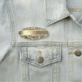 Elegant Gold Glitter, Stripe, Pearls Naamplaatje (In situ)