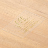 Elegant Gold Glitter Surprise Birthday Party Acryl Uitnodigingen (Laagn)