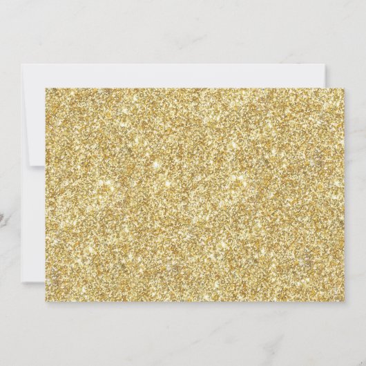 Elegant Gold Glitter Surprise Birthday Party Kaart (Achterkant)