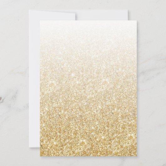 Elegant Gold Glitter Sweet 16 verjaardag Kaart (Achterkant)