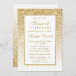 Elegant Gold Glitter Sweet 16 verjaardag Kaart<br><div class="desc">Geniet in stijl met deze eenvoudige maar zeer trendy goudglitter 16de uitnodigingen van verjaardagsfeestjes. Dit ontwerp is gemakkelijk te personaliseren met uw speciale gebeurtenisformulering en uw gasten zullen enthousiast zijn wanneer zij deze geweldige uitnodigingen ontvangen.</div>