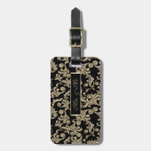 Elegant Gold Glitter Swirls Bagagelabel (Voorkant verticaal)