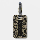 Elegant Gold Glitter Swirls Bagagelabel (Achterkant verticaal)