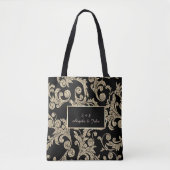Elegant Gold Glitter Swirls Tote Bag (Voorkant)
