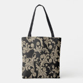 Elegant Gold Glitter Swirls Tote Bag (Achterkant)