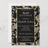 Elegant Gold Glitter Swirls Vrijgezellenfeest Kaart (Voorkant)