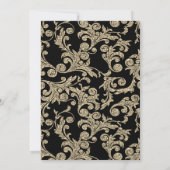 Elegant Gold Glitter Swirls Vrijgezellenfeest Kaart (Achterkant)