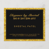Elegant Gold Glitter Texture Black achtergrond Flyer (Achterkant)