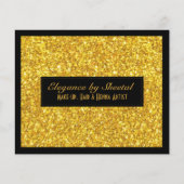 Elegant Gold Glitter Texture Black achtergrond Flyer (Voorkant)