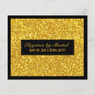 Elegant Gold Glitter Texture Black achtergrond Flyer